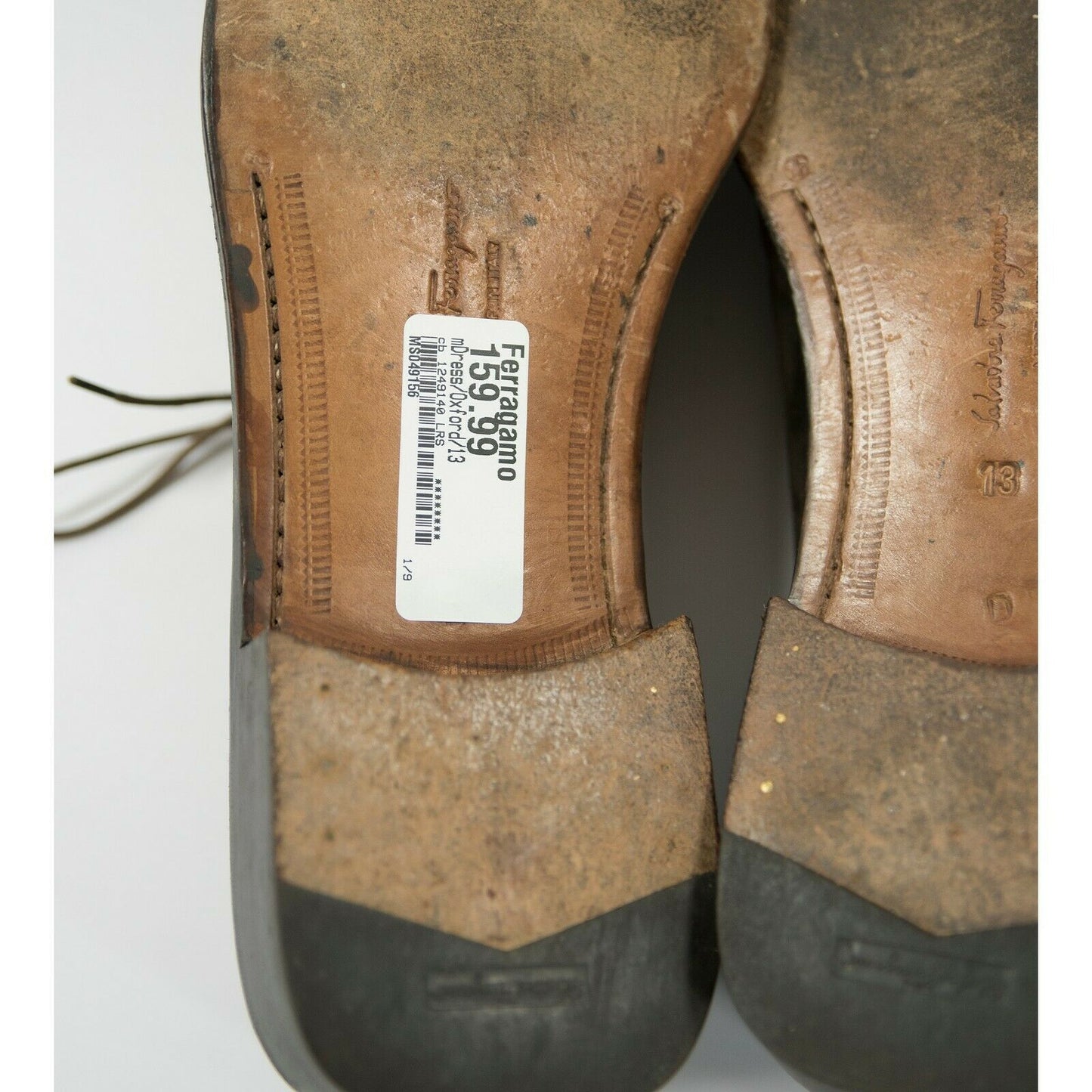 Salvatore Ferragamo Brown Suede Lace Up Oxford Shoes Size 13