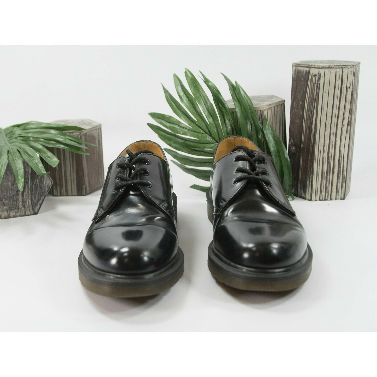 Dr. Martens 1461 PW Black Leather Lace Up Oxford Shoes Size 9