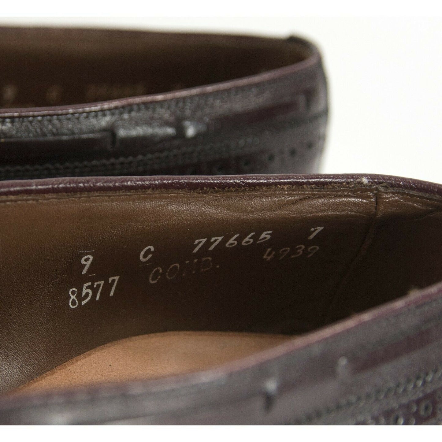 Allen Edmonds Cherry Leather Wing Tip Tassel Oxford Loafer Size 9