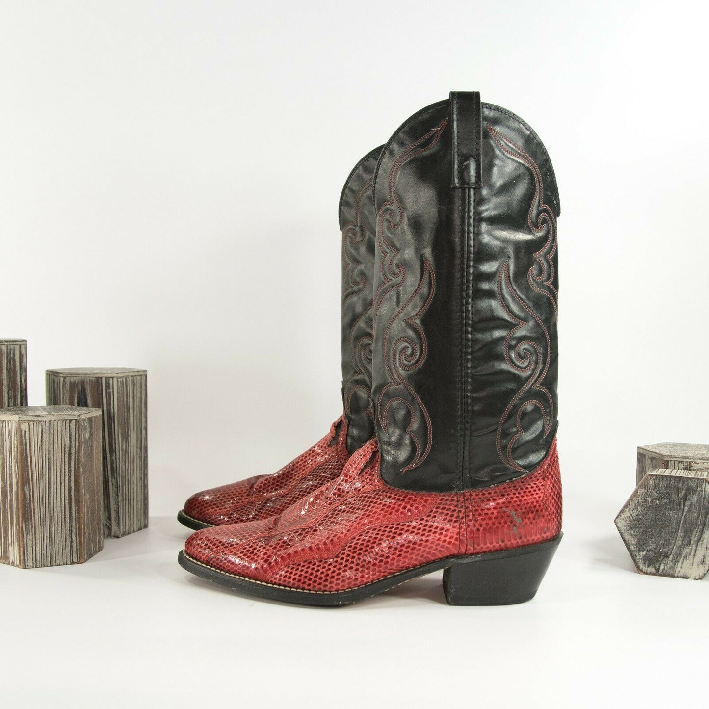 Handmade Genuine Python Leather Western Cowboy Boots Size 10.5