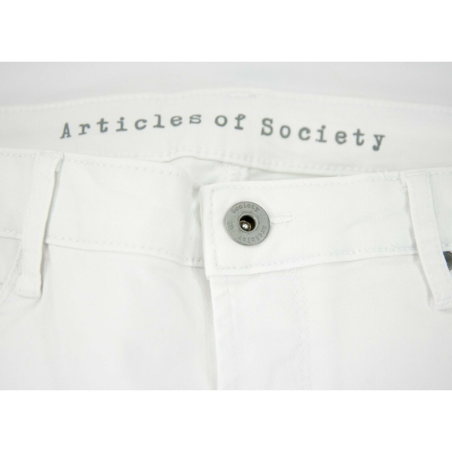 Articles of Society Munich White Skinny Racer Stripe Mid Rise Jeans Size 25 NWT