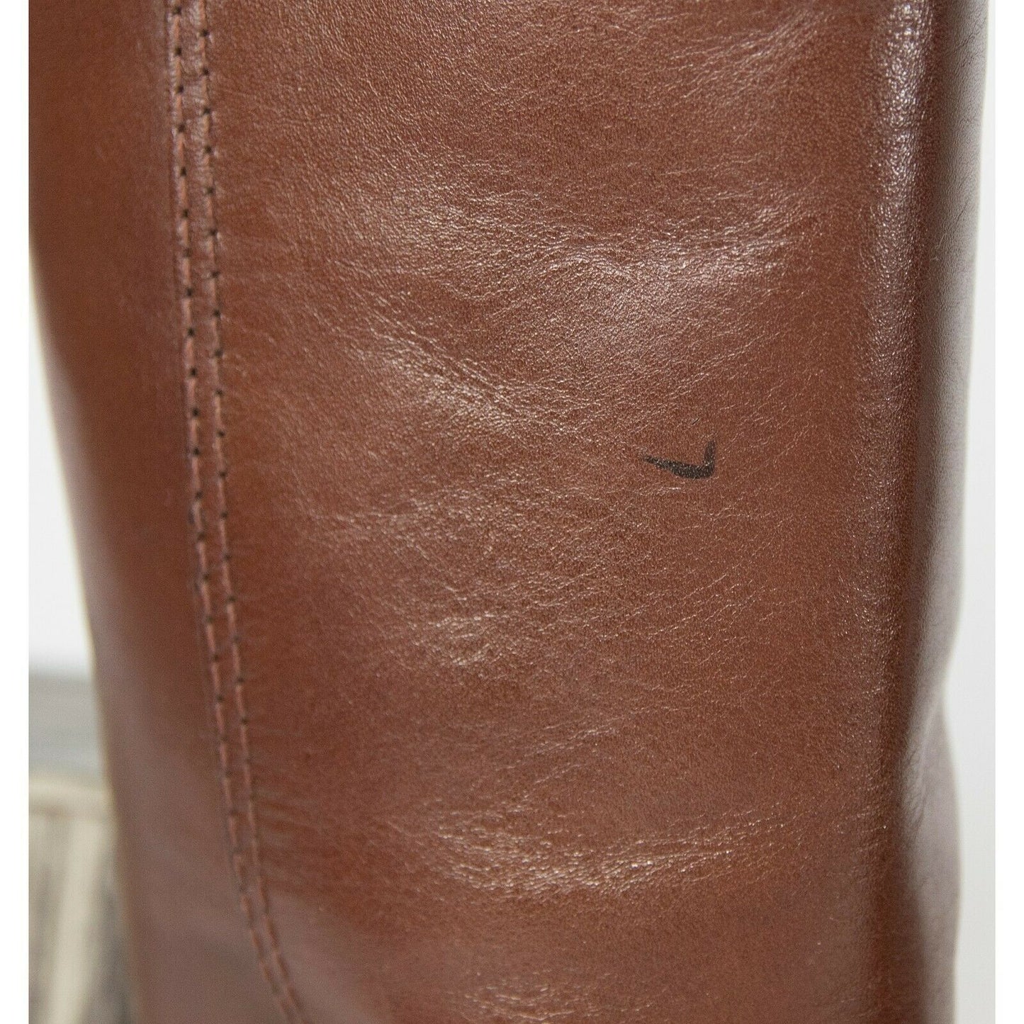 Tory Burch Rustic Brown Derby Smooth Leather Tall Riding Boots Sz 5.5