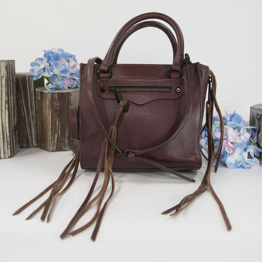Rebecca Minkoff Port Leather Mini MAB Expandable Tote Bag EUC