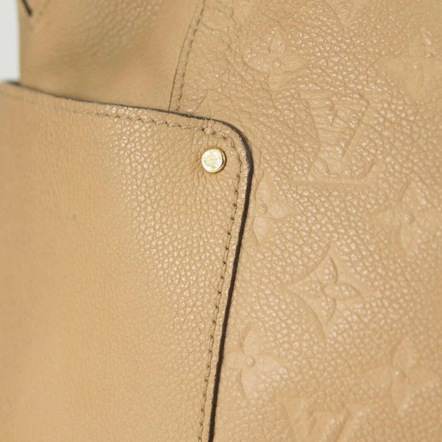 Louis Vuitton Turtle Dove Beige Empreinte Bagatelle Leather Hobo Bag SD4145 EUC