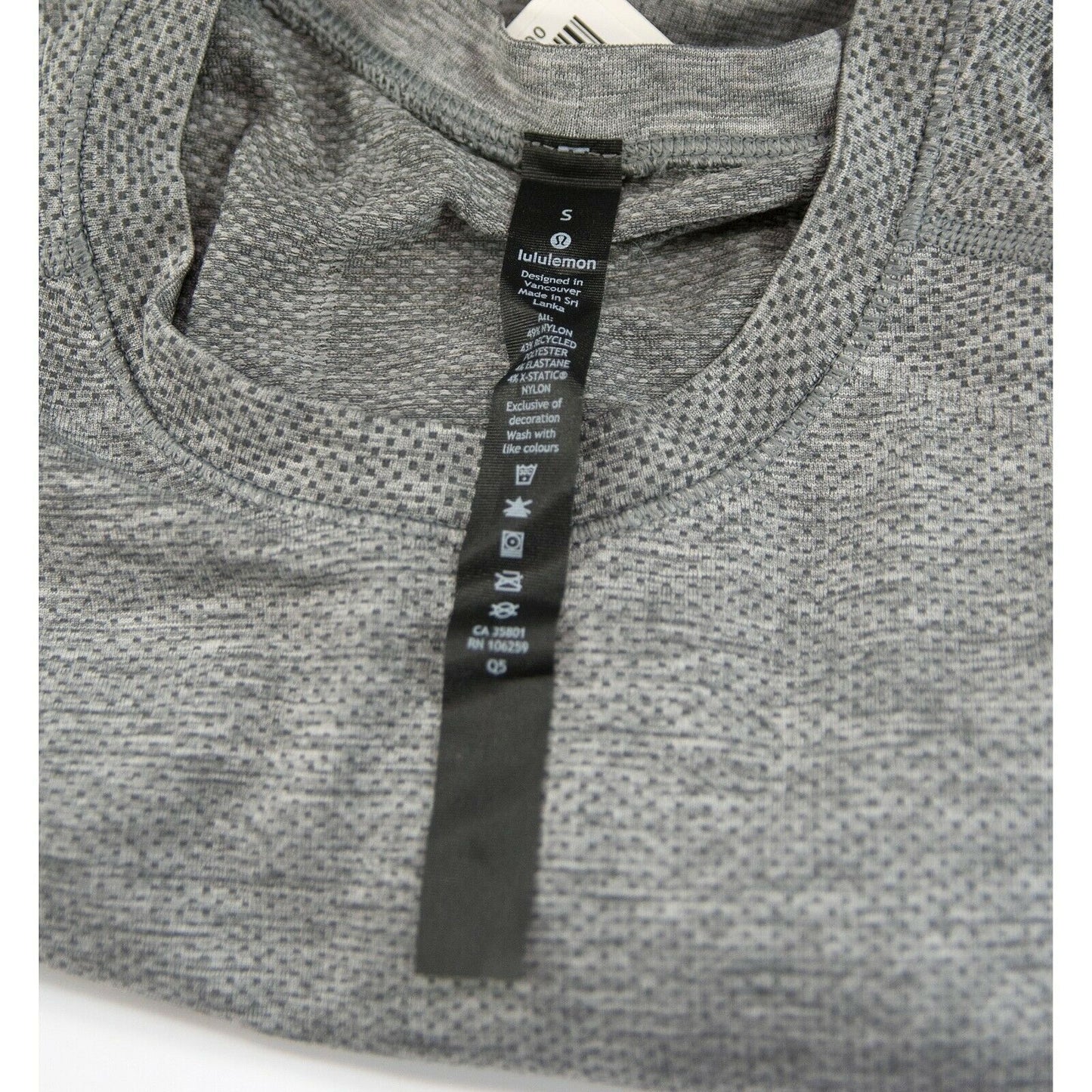 Lululemon Mens Grey Metal Vent Tech Short Sleeve Fitted T-shirt S NWT