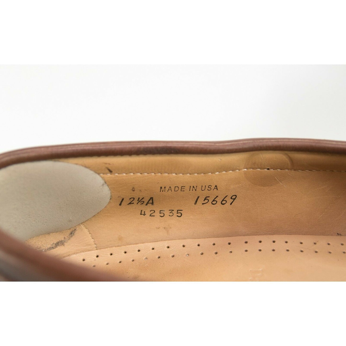 Allen Edmonds Brown Leather Danbury Penny Loafer Oxford Size 12.5