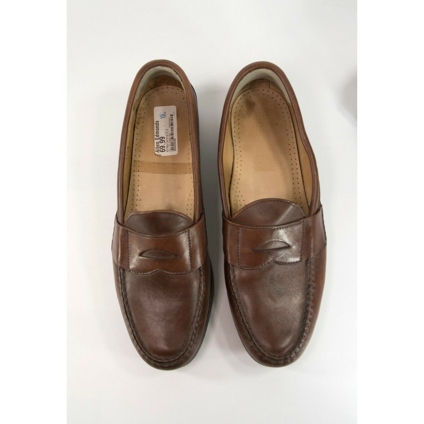 Allen Edmonds Brown Leather Danbury Penny Loafer Oxford Size 12.5